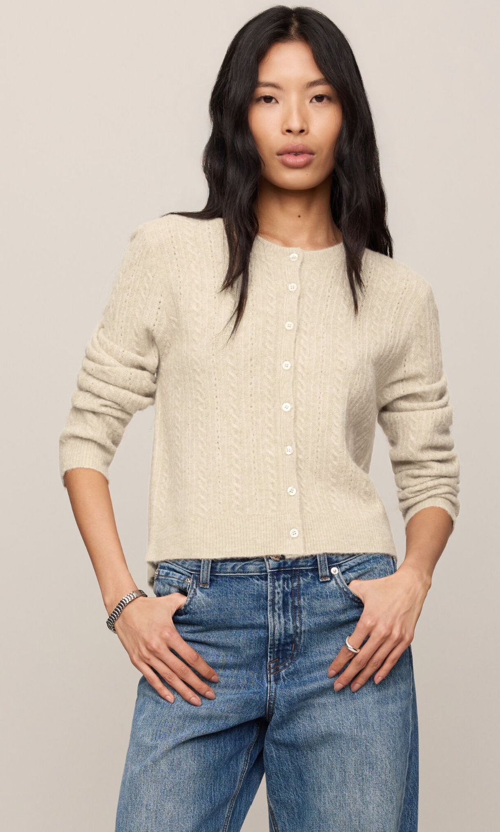 Medina Pointelle Cardigan