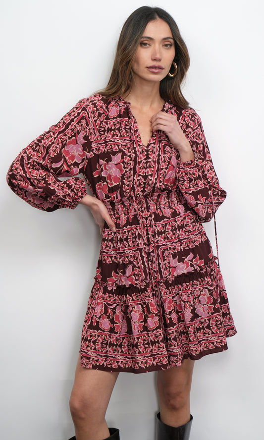 Ringo Long Sleeve Smocked Mini Dress