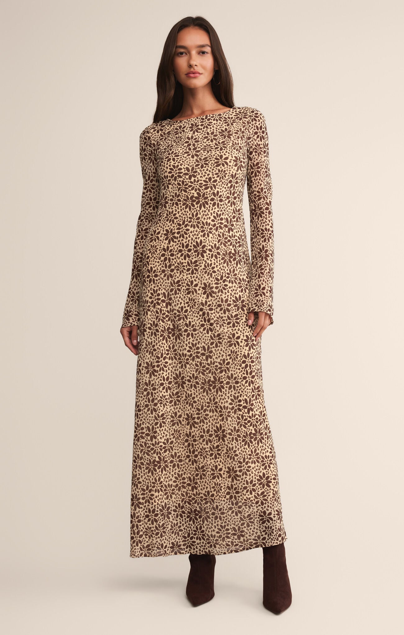 fitted lace wedding dress Campbell Floral Maxi Dress