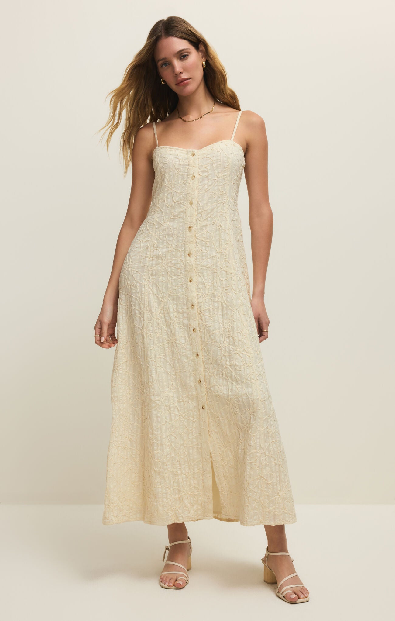 Angel Eyes Textured Midi Dress