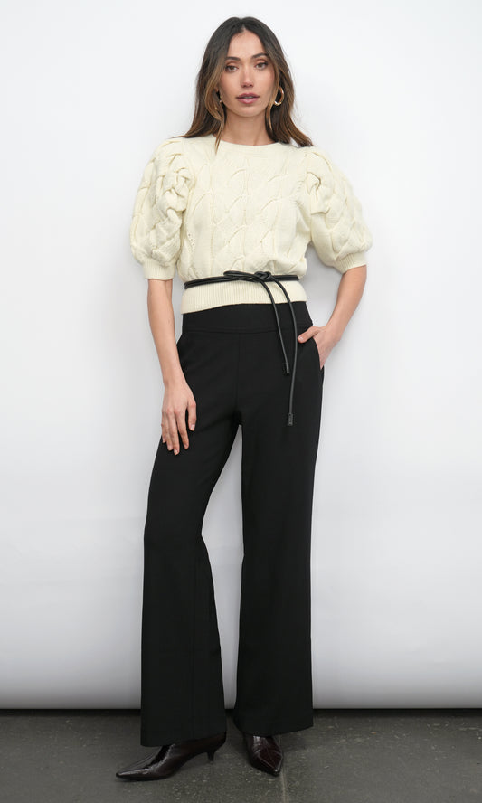 Silvie Wide Leg Knit Trousers