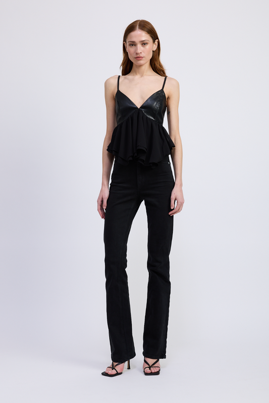 Jett Mixed Media Top