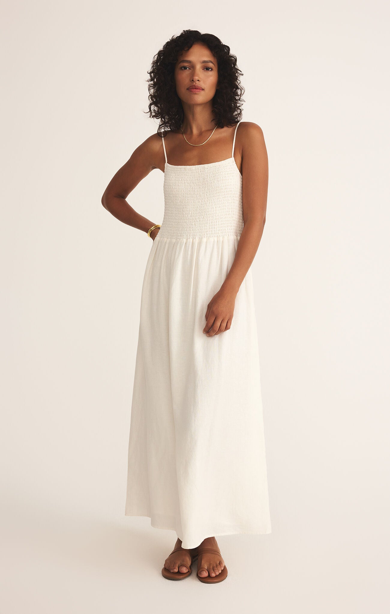 formal linen maxi dress Maxi linen dress AGRA in White