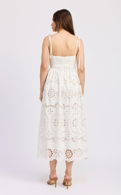 Isabella Embroidered Midi Dress