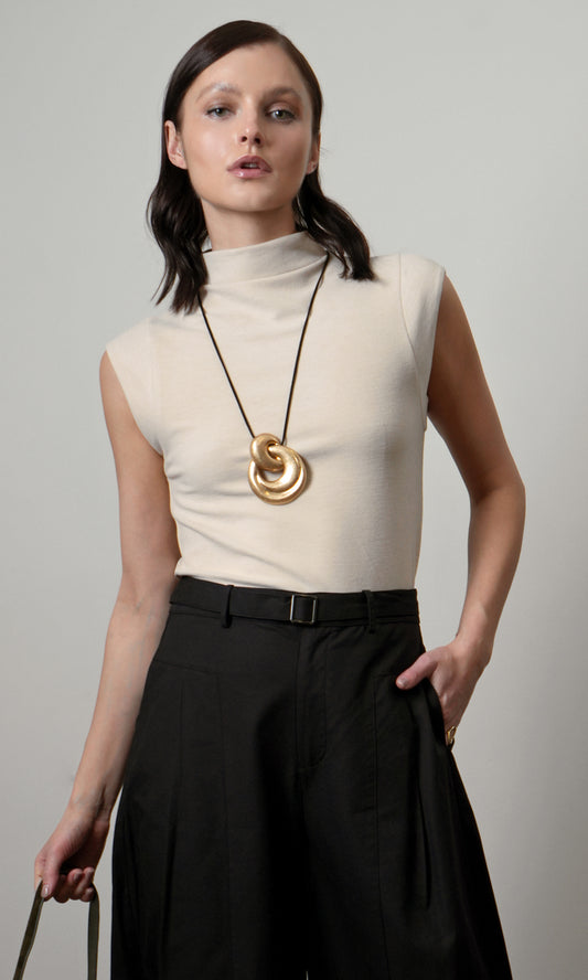 Paloma  Funnel Neck Knit Top