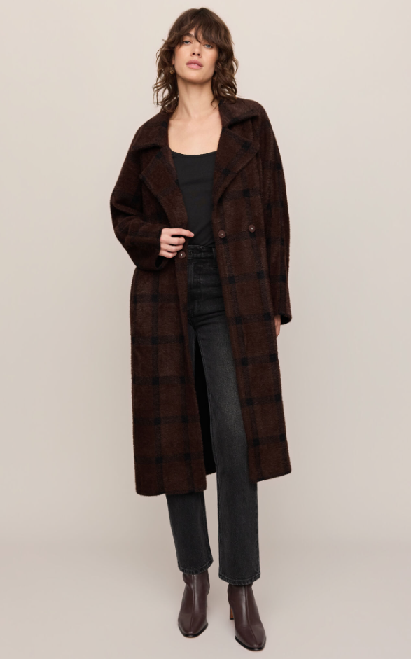 Crosby Plaid Cocoon Coat