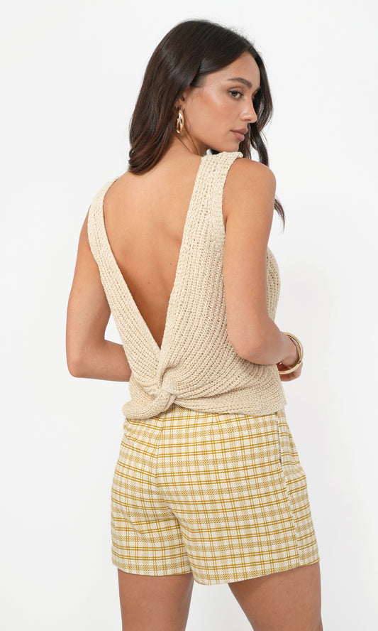 Beth Twist Back Knit Top