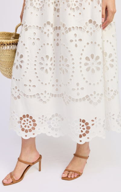 Isabella Embroidered Midi Dress
