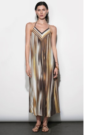 Stella Vertical Watercolor Maxi dress