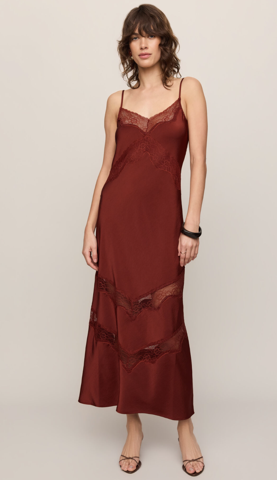 Bruna Lace Inset Midi Dress