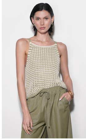 Quincy Crochet Knit Sleeveless Top