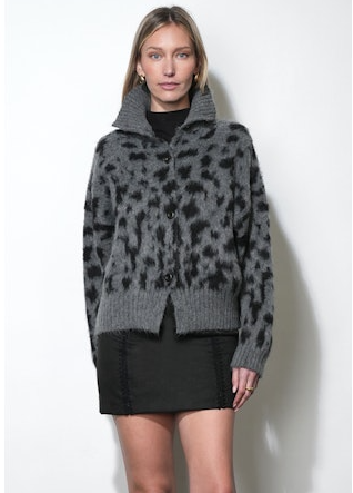 Paloma Ultra Soft Shaggy Funnel Neck Cardigan