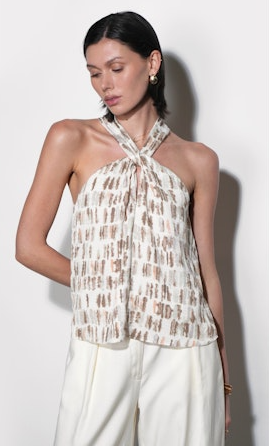 Cameron Wide Strap Halter Top