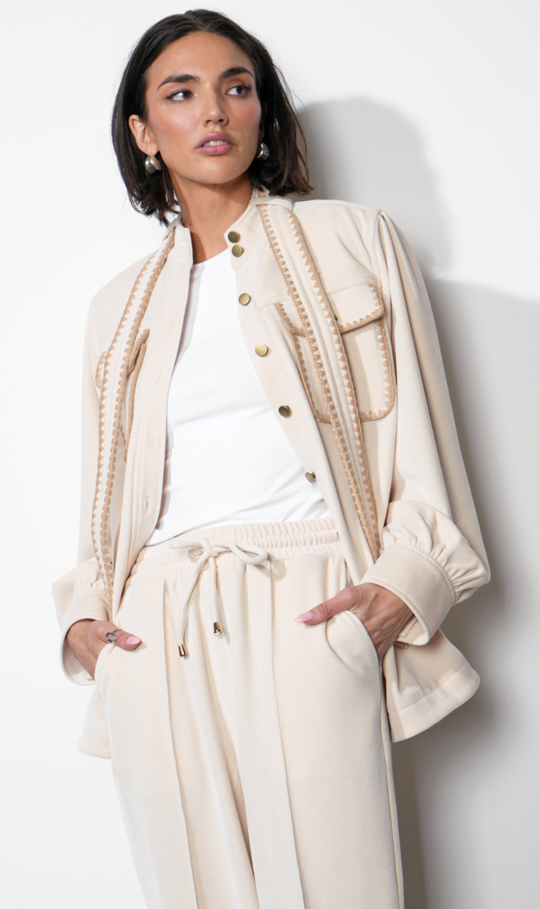 Marli Oversized Embroidered Shacket