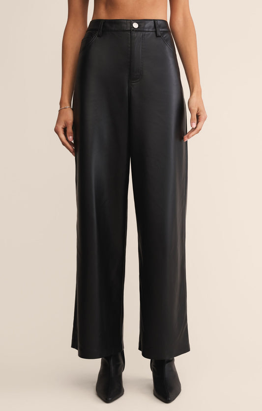 Marli Wide Leg Leather Pant