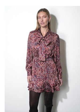 Olivia Tie Neck Mini Dress